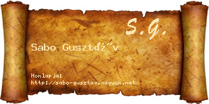 Sabo Gusztáv névjegykártya