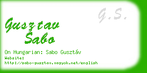 gusztav sabo business card